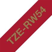 TZE-RW54 - Ruban Tissu BROTHER - 24mm de large - Or/Bordeaux