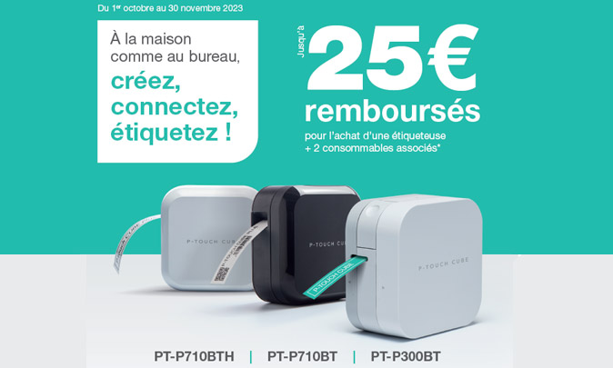 Offre de remboursement sur les imprimantes et scanners Brother